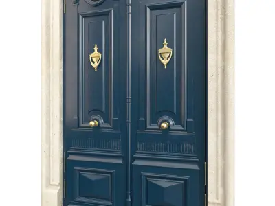 Entrance classic door 100 3D model