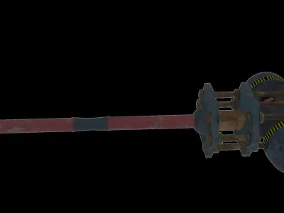 Hammer - Sci - Fi Weapon Free low-poly 3D model