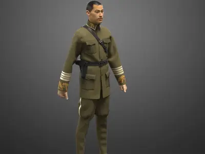 Male Military Uniform  OBJ mtl FBX ZPRJ 3D model