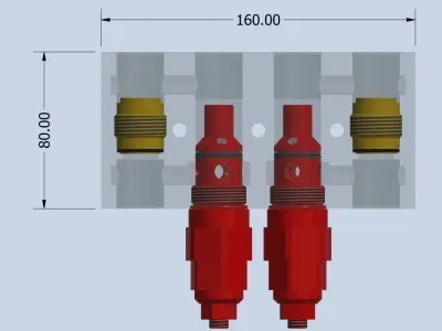 Hydraulic Sequence valves 120lpm 3D model