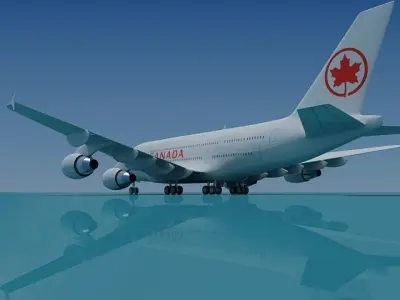 Air Canada 3D Model Airbus A380 3D model