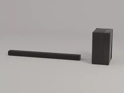 Soundbar with Subwoofer  Free 3D model