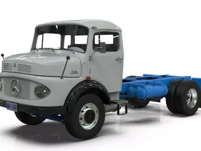 Mercedes-Benz LAK 710 4x4 Chassis Cab 70s Off-Road Truck  3D model