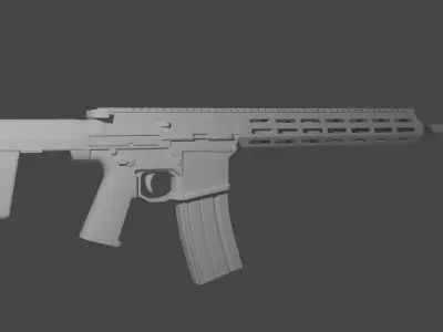 Assault Rifle Honey Badger Gun 3D model