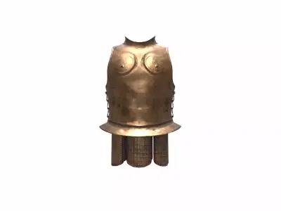 Ancient Armor 3D Model Game Ready Armor PBR Low Poly Low-poly 3D model