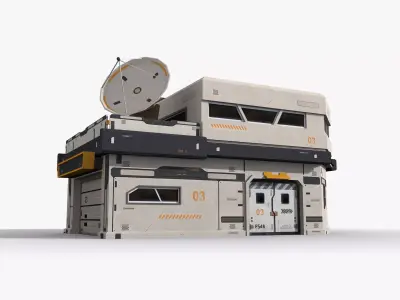 Sci-Fi Industrial x1 Low-poly 3D model
