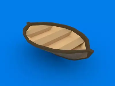 Low Poly Boats Kit Low-poly 3D model