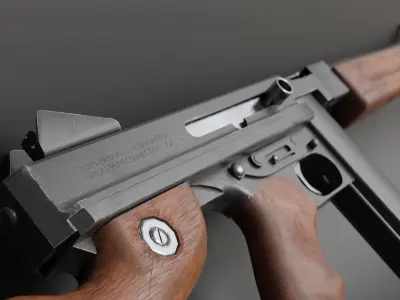 Thompson M1A1 3D model purchase