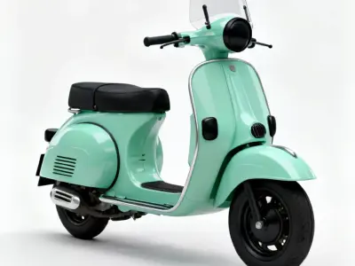 Dolce-Veloce Classic Urban Scooter Low Poly 3D Model Low-poly 3D model