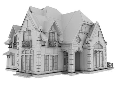 Private house 3D model 9