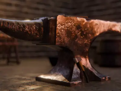 Old Blacksmith Anvil Free low-poly 3D model