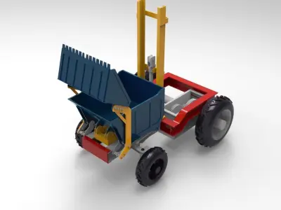 Agricultural Construction Tractor 3D model