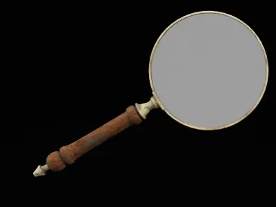 Magnifying Glass Low-poly 3D model