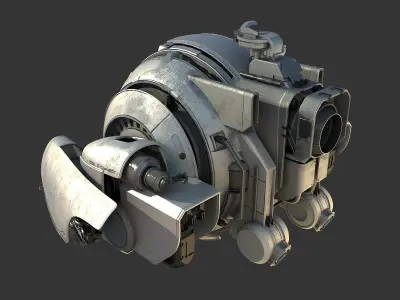 UP-Drone futuristic looking robot 3D model