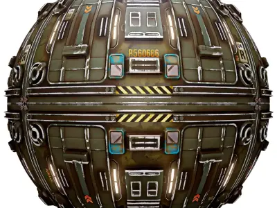 PBR Seamless Sci-Fi Texture 24 Low-poly 3D model