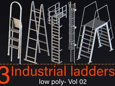 53 Industrial ladders- Vol 02 3D model