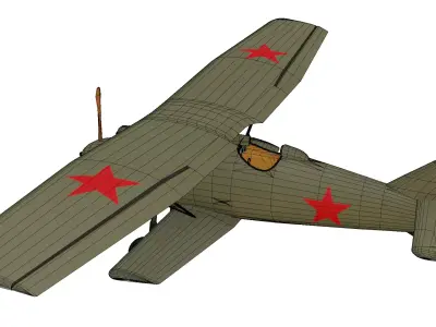 Tupolev I4  ANT-5 Low-poly 3D model