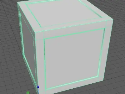 Simple Metallic Crate Free low-poly 3D model