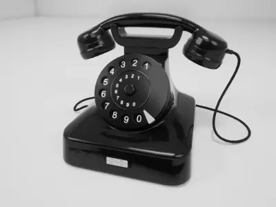 Retro Telephone Low-poly 3D model buy