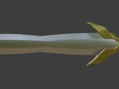 2 Fantasy Dagger Low-poly 3D model