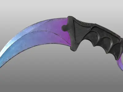 Karambit Knife Free low-poly 3D model purchase