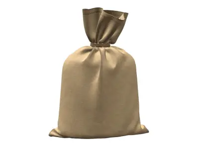 canvas money bag 3D model