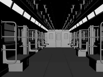 Metro Subway Interior 3D model 3D model