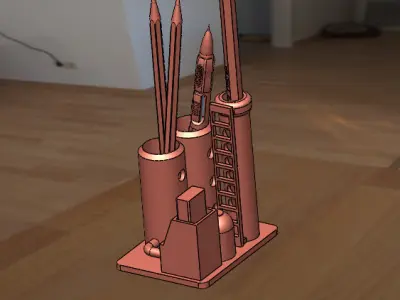 Industrial Desk Organizer 3D print model