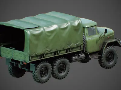 Zil 131 Truck Low-poly 3D model