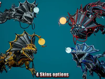 Sci-Fi Angler Fish Low-poly 3D model