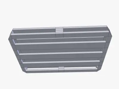 Pallet wooden crate 3D model