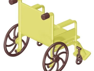Toddler Wheelchair Toy 3D model
