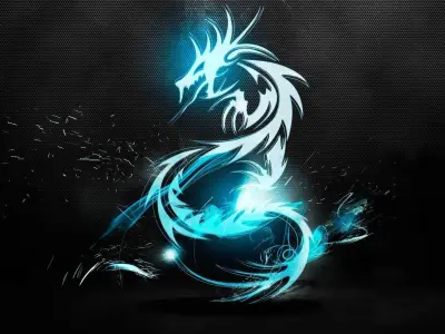 blue dragon ninja shuriken Free low-poly 3D model