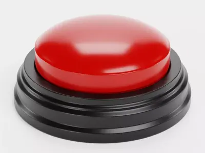 Emergency Button V2 - Red Push Switch Industrial Control 3D model