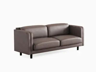 Leather Sofa 01 Low-poly 3D model