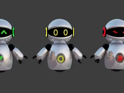 Mini robot 3D model get