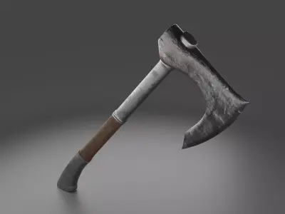 Viking axe Game-Ready Low Poly Low-poly 3D model