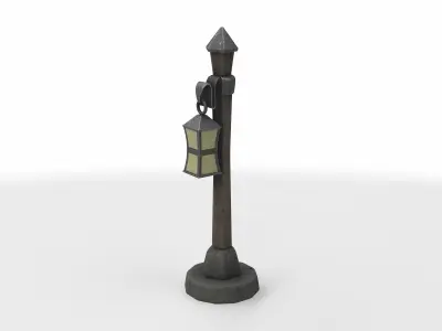 old lamp post 01  3D model