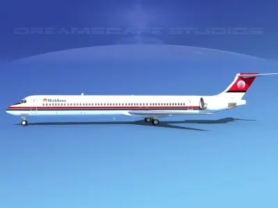 McDonnell Douglas MD83 Meridiana 3D model