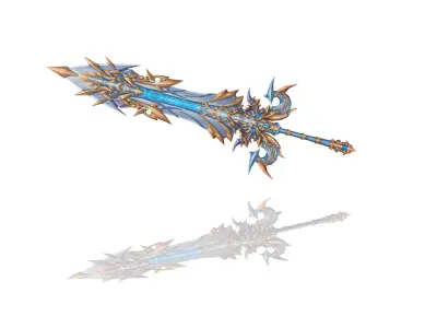 Sacred Greatsword Low-poly 3D model