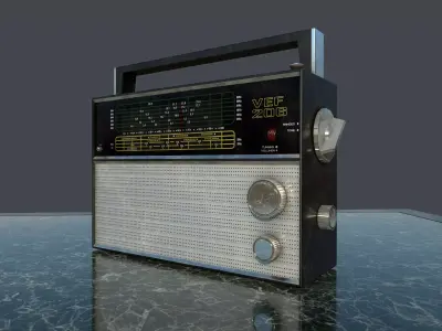 Radio VEF  Low-poly 3D model