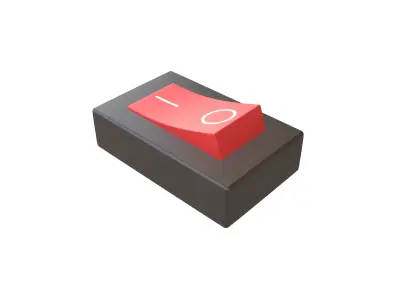 On Off Power Switch v1 002 Low-poly 3D model