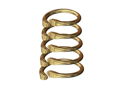 Double bypass minimalist serpent US size 6to10 3D print model