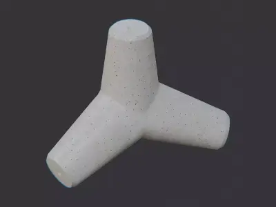 Military Tetrapod Anti Tank Obstacle Low-poly 3D model