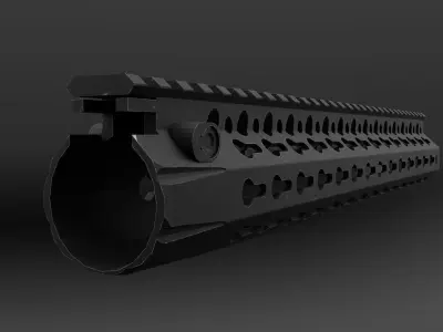 BCM KMR Alpha 13 KeyMod Free Float Handguard Free low-poly 3D model