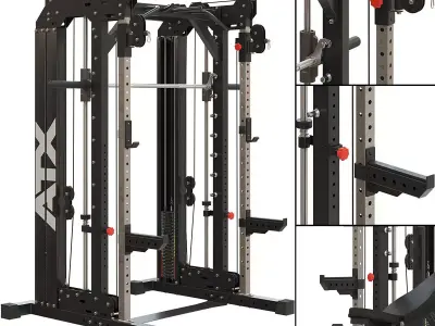 Home Gym ATX  Smith Cable Rack Weight Stack 3D model