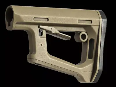Magpul DT-PR Carbine Stock Low-poly 3D model