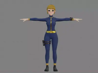 Nika Vault girl 3D model