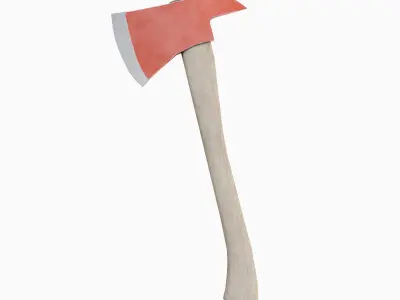Fire Axe Set Low-poly 3D model