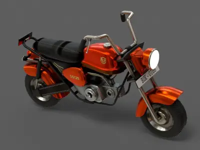 Stylized Cartoon Bike Low-poly 3D model